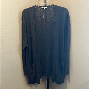 Madewell Charcoal open front Knit Sweater